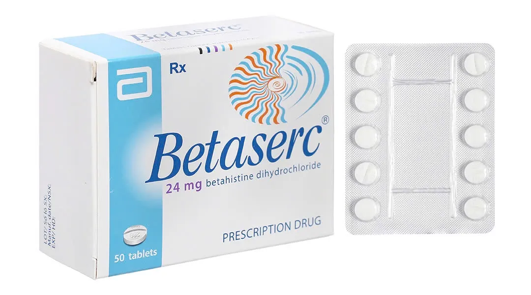 Betaserc 24mg Abbott (H/50v) – Viên nén Betahistine điều trị hội chứng Ménière & chóng mặt tái phát